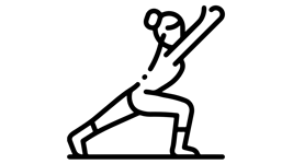 High Lunge Yoga Asana Icon Transparent Background